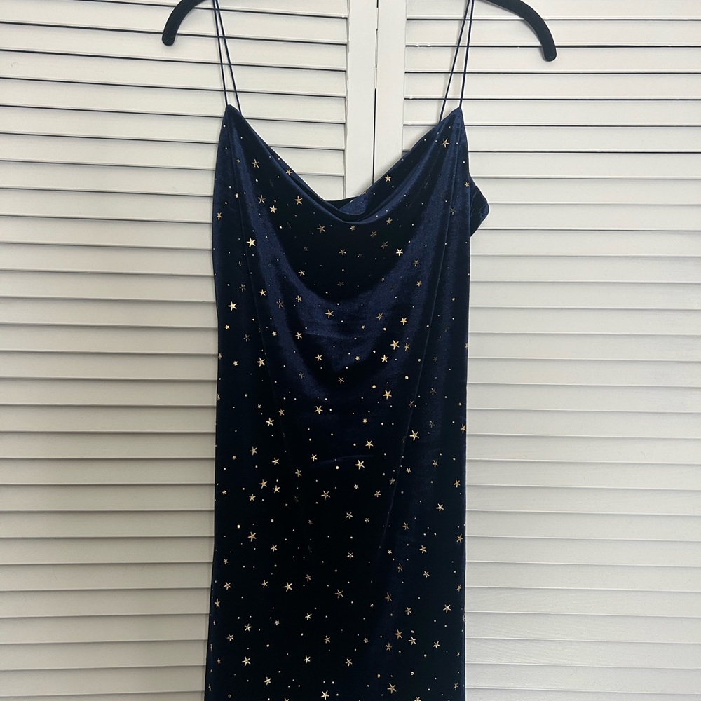 Zara Strapless Midnight Blue Star Dress
